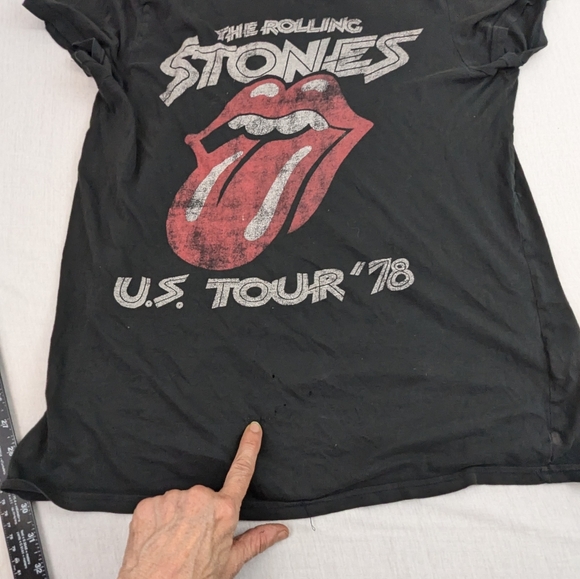 the Rolling Stones U.S. Tour '78 Repro Intentionally Distressed Tee Medium - Picture 8 of 10